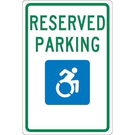 Nmc State Handicapped Reserved Parking Sign New York, TMS326G TMS326G