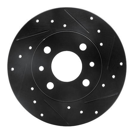 Dynamic Friction Co DFC Brake Rotor - Drilled and Slotted - Black 633-07001R