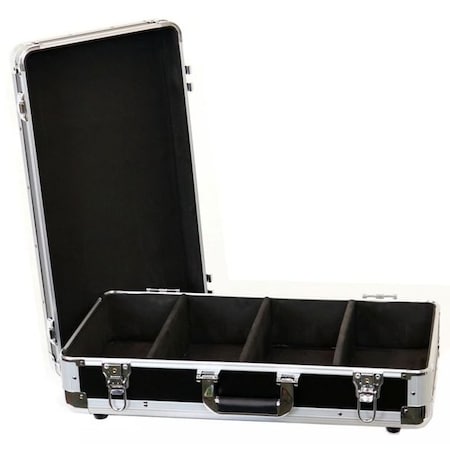 Deejay Led CD Case with 4 Rows Holds up to 100 Standard CD Jewel Cases or up to 200 Plastic Sleeves TBHECD4BK
