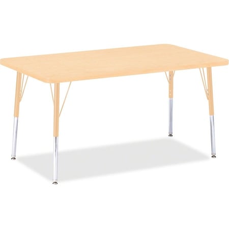 Jonti-Craft Berries Rectangle Activity Table, 30 in. x 48 in., A-height, Maple/Maple/Camel 6473JCA251