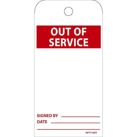 Nmc Out Of Service Tag, Pk25 RPT176ST