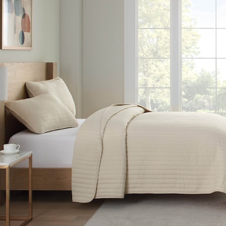 Arkwright Home Brushed Microfiber Quilt Set King Taupe - 1 Set P-MFQT-KSET-TP