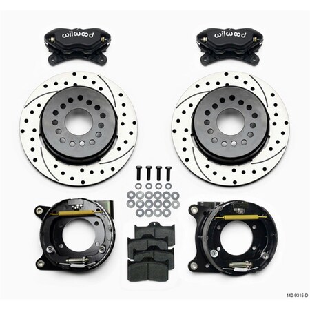 Wilwood Forged Dynalite Rear Parking Brake Kit - Black - 12.19 in. Rotor - GM 12-Bolt WIL140-9315-D