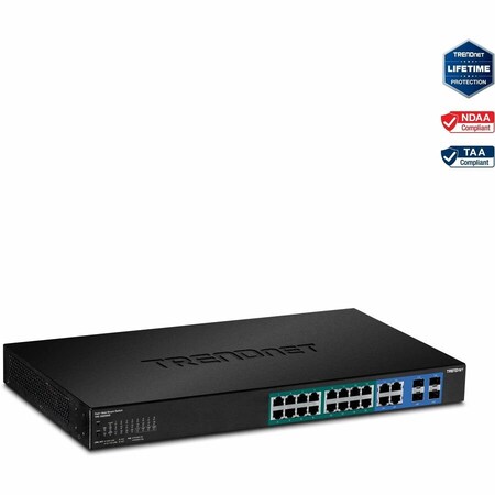 Trendnet SWITCH /W 2 MINI-GBIC SLOTS 16 POE 2 SFP + 10-PORT TPE-1620WS