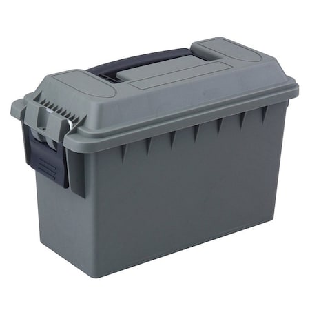 Aladdin Magnum Ammo Box, 5-1/4 In W, 11-1/2 In D, Plastic, Od Green 10120
