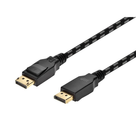Monoprice Braided DisplayPort 1.4 Cable_ 3ft_ Gray 37919