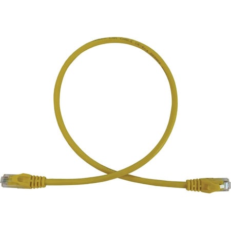Eaton Tripp Lite Series Cat6a 10G Snagless Molded UTP Ethernet Cable RJ45 M/M, PoE, Yellow, 2 ft. N261-002-YW