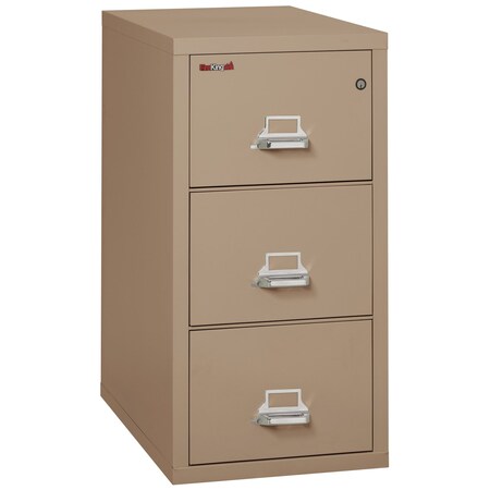 Fireking 3 Drawer, 1 Hr Fire & Impact Rated, Vertical, 31" depth Legal Taupe 3-2131-CTA