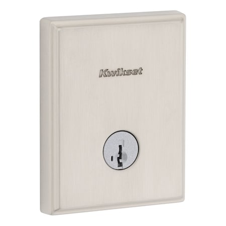 Kwikset Residential Deadbolts Single Cylinder Reversible Satin Nickel 258TRCT-15S.STRKP