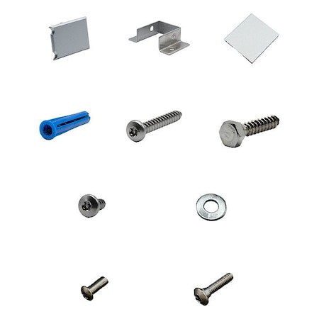 Hadrian HeadrailCornerAlcoveKitBracket, SS, SS 625425