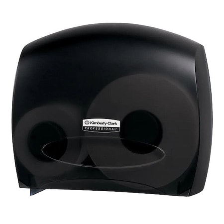 Kimberly-Clark Professional Essential Jumbo Roll Toilet Paper Dispenser (09507), Black, 16.0" x 13.88" x 5.75" (Qty 1) 09507