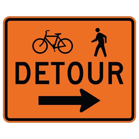 Sign Solutions Usa Traffic Sign, 30 in Width, Aluminum Sign, Horizontal Rectangle DUS12WZO3024M4-9AMR