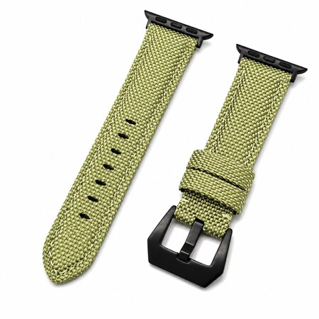 Elegani Canvas Watch Replacement Band Compatible with Apple Watch 46mm, Green CVSP-GRN-46mm