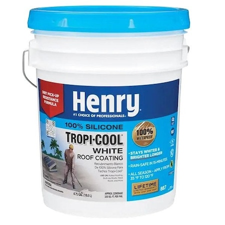 Henry Roof Coating, Silicone, Pail HE887HS073