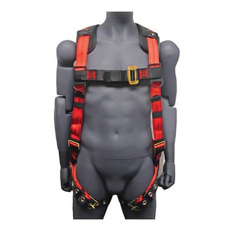 Liberty Line 5-Point Full Body Harness, M/L, Removable Back-Shoulder Pad, Tongue Buckle Legs FAL28002