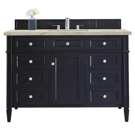 James Martin Vanities Brittany 48" Single Vanity, Victory Blue, w/ 3 CM Tajnar Eclos Top 650-V48-VBL-3TJR
