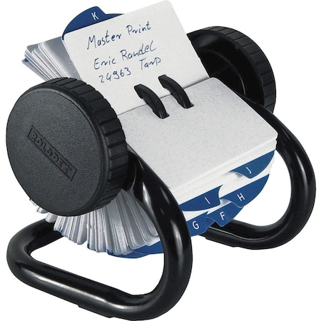 Rolodex Open Rotary Card File, 250 Card, Black 66700