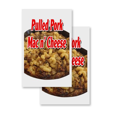 Signmission Pulled Pork Mac N' Cheese, Vinyl Decals Only 24 Inch x 36 Inch, Vinyl Decal, 2PK DSB-2436-2PACK-Pulled Pork Mac N' Cheese