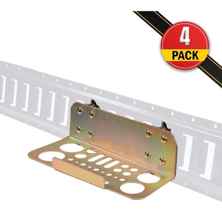 Mytee Products 4PK 5.75inx2inx 8 5/8in Landscape Tool Holder for E-Track w/33 E-Track Drill Holder, 4PK ETK-THOLDERx4