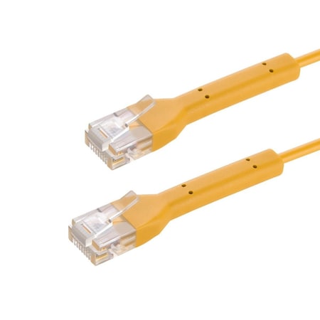 Monoprice Cat6A Ethernet Patch Cable - Bendable UTP 30AWG 7ft Yellow 49121