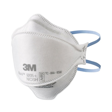 3M Aura Particulate Respirator 9205+, N95, One Size Fits All, 20PK 9205PH-20-DC