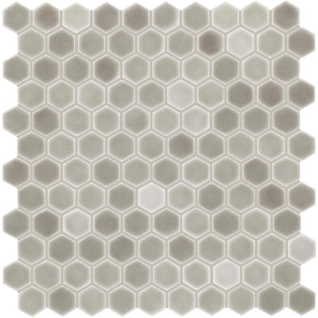 Daltile Uptown Glass 1in Hexagon Mosaic, 16.92 SQFT Per Carton, 18PK UP211HEXMS1P