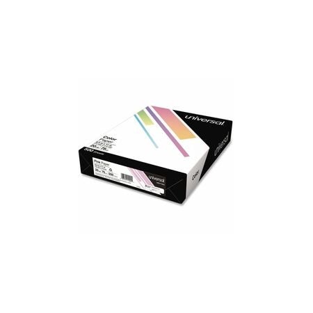 Universal Deluxe Colored Paper, 20 lb Bond Weight, 8.5 x 11, Pink, 500 Sheets/Ream, 10 Reams/Carton, 10PK UNV11204CT