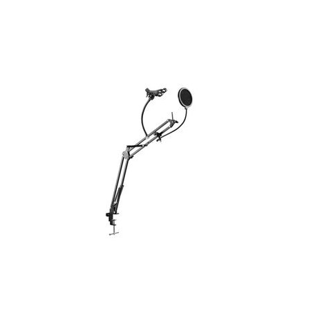 Cable Wholesale Deskmount Microphone Stand with Rotating Phone holder and Pop Filter 8190-00026