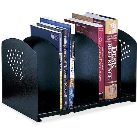 Safco Adjustable Bookrack, Black, Steel, 15 1/2 in W, 9 in L, 9 1/4 in H 3116BL