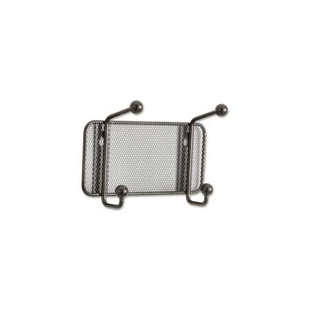 Safco Onyx Mesh Wall Racks, 2Hook, Steel 6401BL