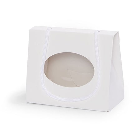 Nashville Wraps White Window Purse Favor Box, 5 x 2.5 x 4, 6PK 31003