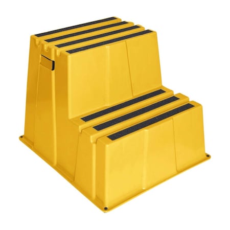 Us Weight Safety Step, 2 Steps, 501 lbs Load Capacity, Polyethylene, Yellow SS200A