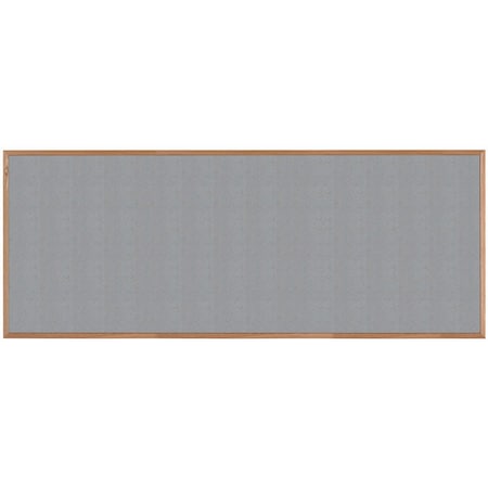 Aarco VIC Cork Bulletin Board, Red Oak Frame, Clear Lacquer Finish, Potato Skin 48''Hx120''W OW48120182