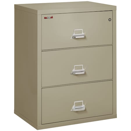 Fireking 3 Drawer, 1 Hr Fire & Impact Rated, 31" Wide Lateral Pewter 3-3122-CPE
