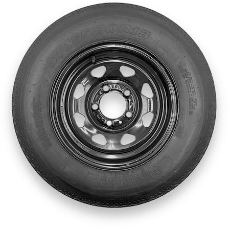 Rubbermaster - Steel Master A78-13 (ST165/80D13) 6 Ply 5 On 4.5 Bolt, Black Wheel Assemblies 599201BLK