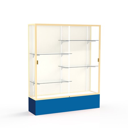 Ghent Spirit Floor Display Case 60x72x16, Plaque, Champange 375PB-GD-RY