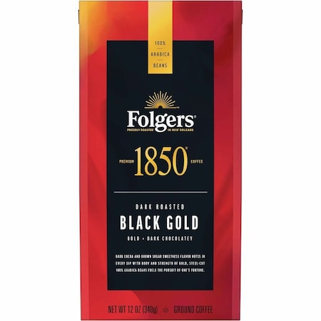 Folgers Coffee Black Gold, Bag, 12 oz, 6 PK 60516