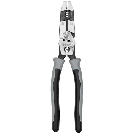 Klein Tools Hybrid Pliers with Crimper, Fish Tape Puller and Wire Stripper J2159CRTP