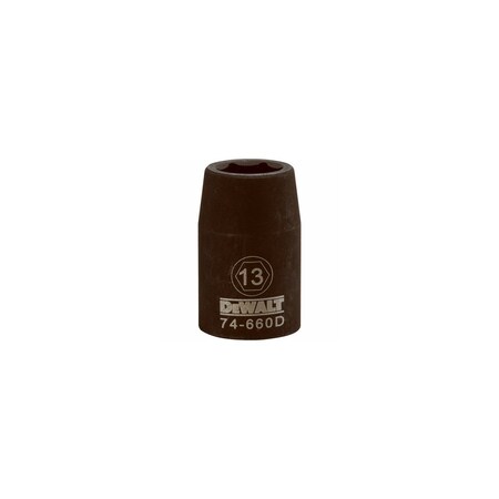 Stanley Metric Impact Socket, 6-Point, Black Oxide, 1/2-In. Drive, 13mm DWMT74660OSP