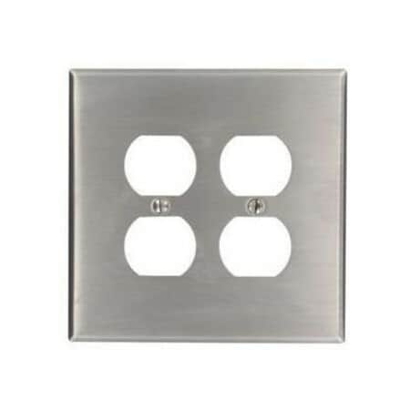 Leviton Wall Plate, Stainless Steel 84116