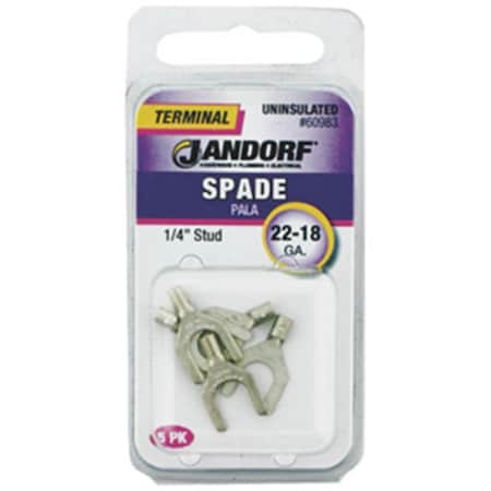 Jandorf Specialty Hardw 60983 Uninsulated Spade Terminal 2218 ga., 0.25 in. Stud 3401973