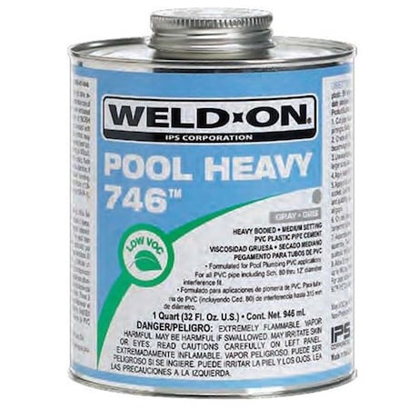 Ips 13563 1 qt Weld On Pool Heavy Cement, Clear IPS13563