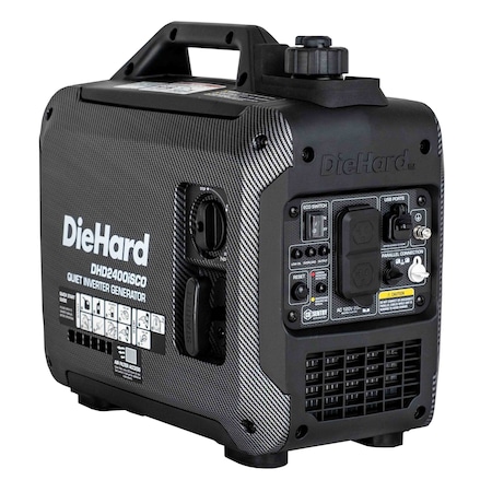 Diehard Inverter Generator, Gasoline, Recoil Start, 120V, 15/19 A A DHD2400iSCO