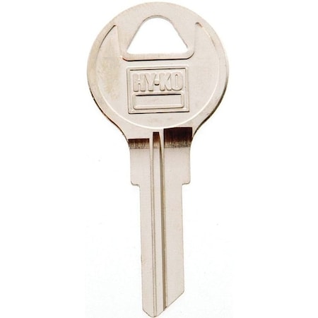 Hy-Ko Key Blank, Brass, Nickel, For: Chicago Cabinet, House Locks and Padlocks 11010AP5