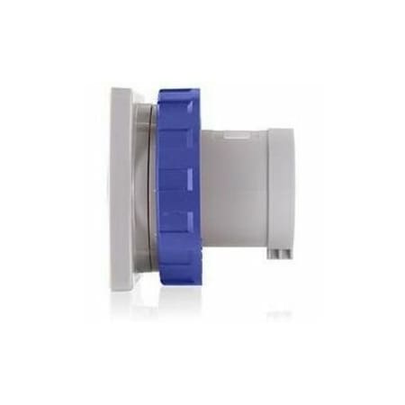 Leviton Pin & Sleeve Inlet, 63 A, 208/250V AC, 4 Pole, Blue W463-B9