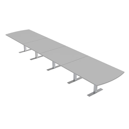 Skutchi Designs 20ft Arc Rectangle Conference Table With Power | Harmony Series | 20 Person Meeting Room Table HAR-AREC-48X240-T-U779-NA