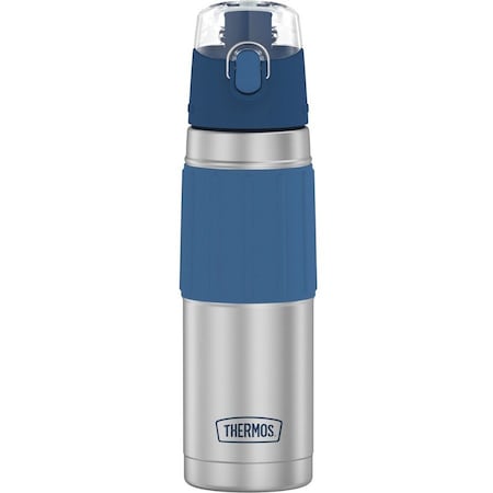 Thermos 18-Ounce Vacuum-Insulated Stainless Steel Hydration Bottle (Slate Blue) 2465SSB6