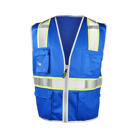 Occunomix Color Coded Vest 2X/3X U Back, , Zipper 7 Pockets LUX-XTOMSZ-B2/3X