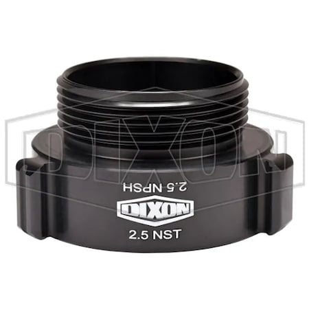 Dixon Style N37 Rocker Lug Hydrant Adapter, 2-1/2 in, Female NST NH x MNPSH, Aluminum, Hardcoat Anodized N37-25F25S