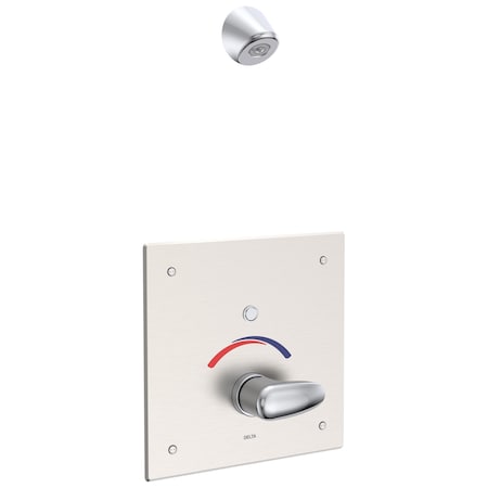 Delta Commercial 860T Electronic Push Button Shower Hw In Chrome 860T177